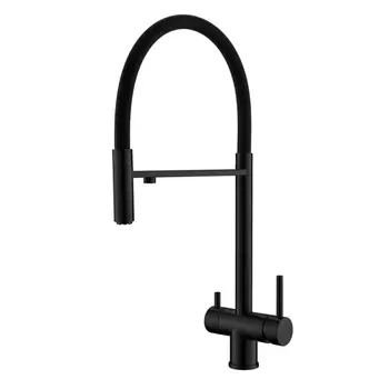 Смеситель для кухонной мойки WesnaArt EKO05-160MatBlack черный