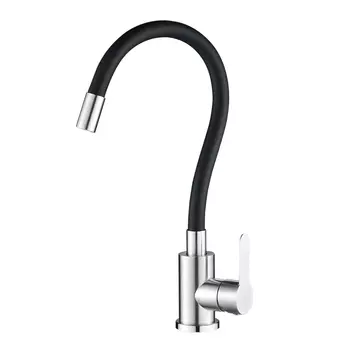 Смеситель для кухонной мойки WesnaArt EKO EKO05-140 сатин/черный