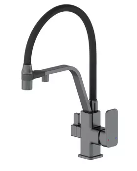 Смеситель для кухонной мойки Wonzon & Woghand WW-88458013-BGM темный графит