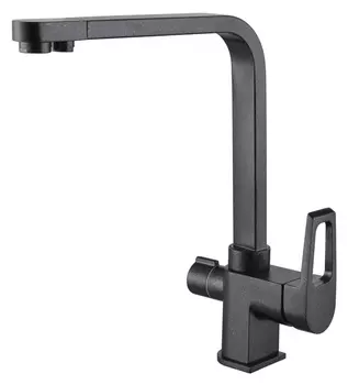 Смеситель для кухонной мойки Zorg Clean Water ZR 334 YF черный металлик