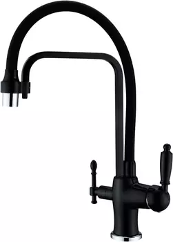 Смеситель для кухонной мойки Zorg Sanitary ZR 342-6 YF Black