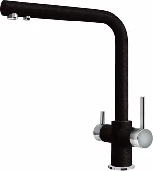 Смеситель для кухонной мойки Zorg Sanitary ZR 348 YF хром, черный металл