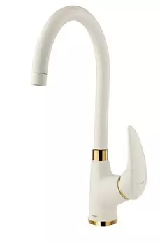 Смеситель для кухонный мойки Shouder Senior 0140516 слоновая кость / золото