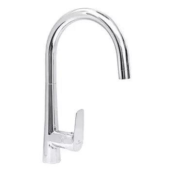 Смеситель для мойки Славен СЛ-ОД-Г22 с высоким изливом, одноручный, хром