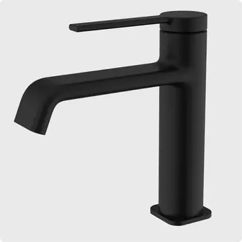 Смеситель для раковины AQUAme Asti AQM6410MB черный матовый