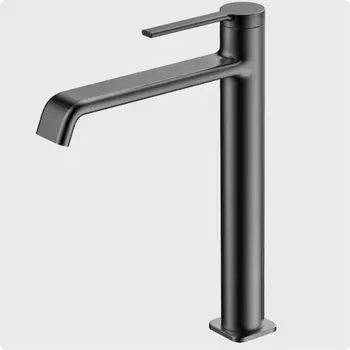 Смеситель для раковины AQUAme Asti AQM6414GM серый матовый