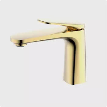 Смеситель для раковины AQUAme Imola AQM6710BG золото шлифованное