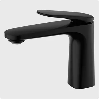 Смеситель для раковины AQUAme Imola AQM6710MB черный матовый