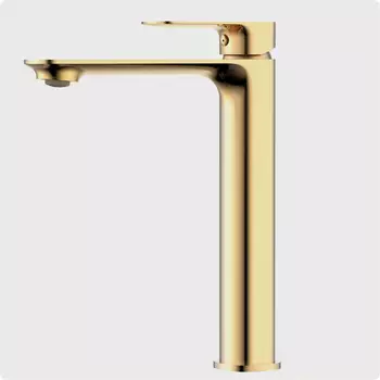 Смеситель для раковины AQUAme Monza AQM6314BG золото шлифованное