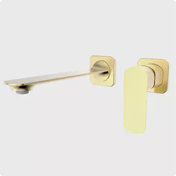 Смеситель для раковины AQUAme Monza AQM6315BG золото шлифованное