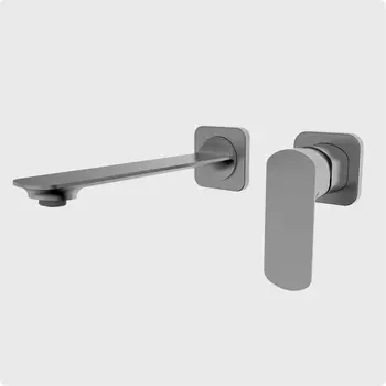 Смеситель для раковины AQUAme Monza AQM6315GM серый матовый