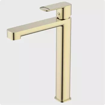 Смеситель для раковины AQUAme Parma AQM6614BG золото шлифованное