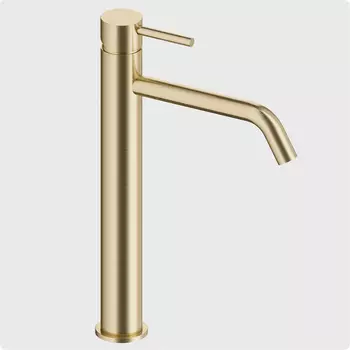 Смеситель для раковины AQUAme Siena AQM6214BG золото шлифованное