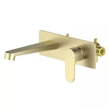 Смеситель для раковины Aquatek Оберон AQ1213BG золото шлифованное