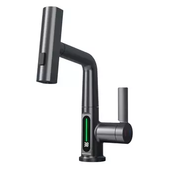 Смеситель для раковины Black&White SD3027GM оружейная сталь