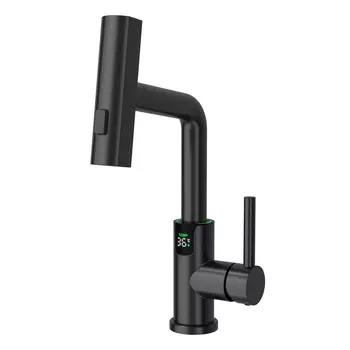 Смеситель для раковины Black&White SD3028B черный матовый