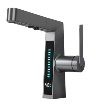 Смеситель для раковины Black&White SD3029GM оружейная сталь