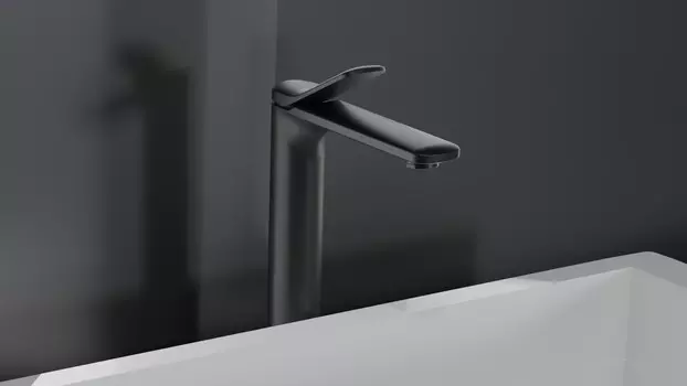 Смеситель для раковины Boch Mann Bernina B XL BM9629 черный, высокий