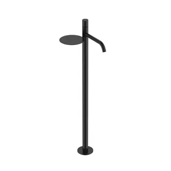 Смеситель для раковины Boheme Stick 120-BB напольный, черный, ручка diamond