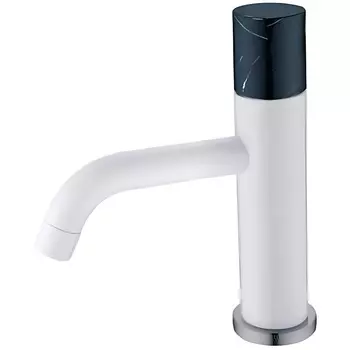 Смеситель для раковины Boheme Stick 121-W-MR-BLACK белый/черный мрамор