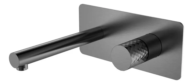 Смеситель для раковины Boheme Stick 125-GM графит diamond