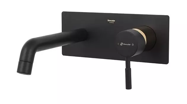 Смеситель для раковины-чаши Shouder Rogen 0250217 черный / золото