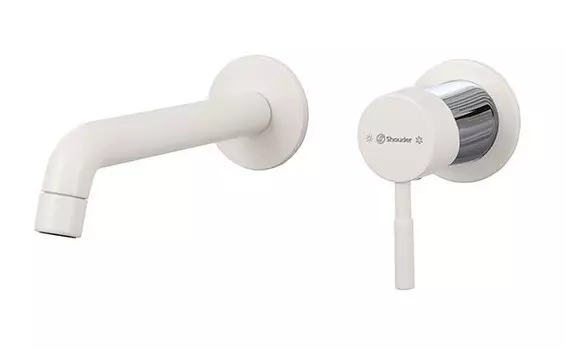 Смеситель для раковины-чаши Shouder Rogen 0251608 слоновая кость / хром