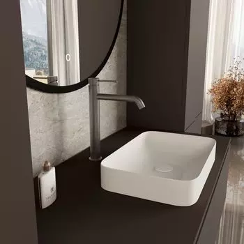 Смеситель для раковины-чаши Vincea City VBF-2C2GM вороненная сталь