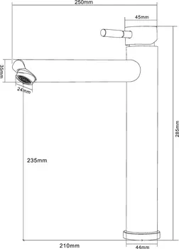 Смеситель для раковины DIWO EL-02b черный