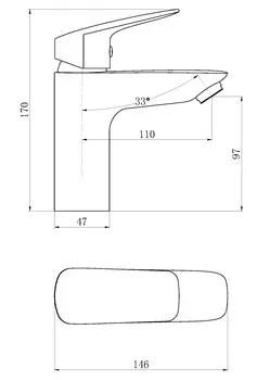 Смеситель для раковины ESKO Kaliningrad KG26 хром