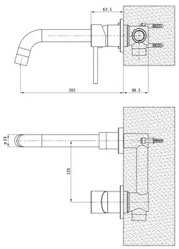 Смеситель для раковины ESKO SM28Chrome хром