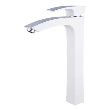 Смеситель для раковины Gappo G1007-18 высокий белый/хром