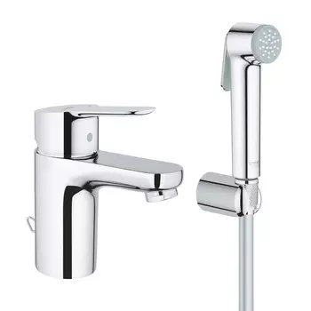 Смеситель для раковины Grohe BauEdge 23757000 с гигиеническим душем