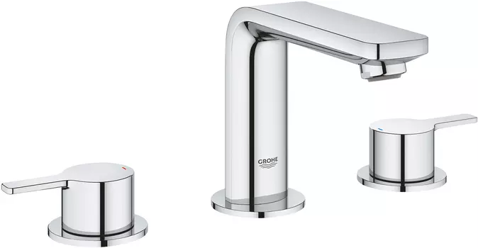Смеситель для раковины Grohe Lineare New 20304001 на 3 отверстия с донным клапаном