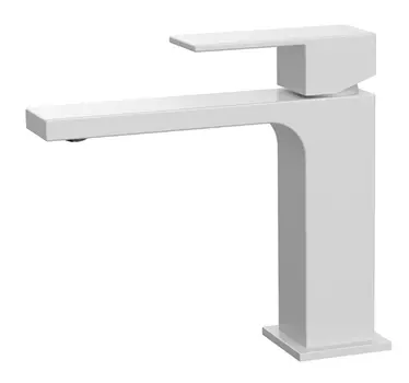 Смеситель для раковины Kaiser Cube 01211-4 белый матовый