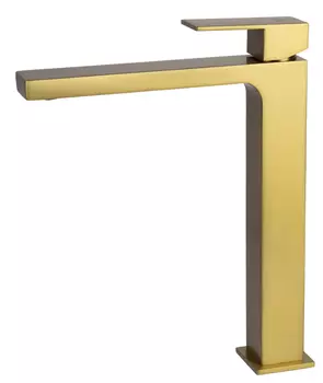 Смеситель для раковины Kaiser Cube 01311-3 шлифованное золото