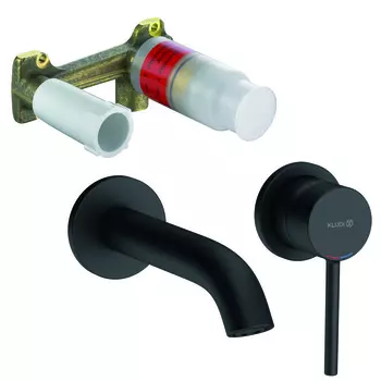 Смеситель для раковины Kludi Bozz 382443976S встраиваемый, со скрытой частью, черный матовый