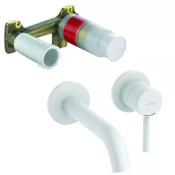 Смеситель для раковины Kludi Bozz 382445376S встраиваемый, со скрытой частью, белый матовый