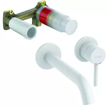 Смеситель для раковины Kludi Bozz 382455376S встраиваемый, со скрытой частью, белый матовый