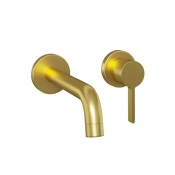 Смеситель для раковины Paini Brera 74PJ208 встраиваемый, матовое золото PVD