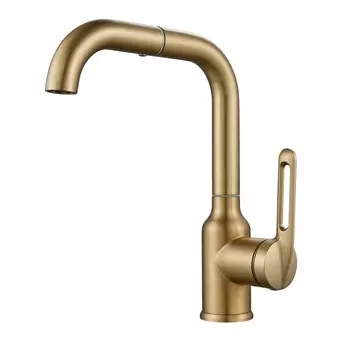 Смеситель для раковины Raffine F201G золотой сатин