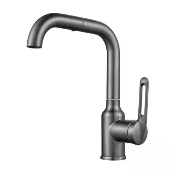 Смеситель для раковины Raffine F201T оружейная сталь