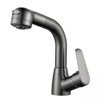 Смеситель для раковины Raffine F291T оружейная сталь