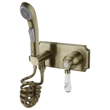 Смеситель для раковины с гигиеническим душем Elghansa CLASSICLINE 15C0686-Bronze (Set-41) бронзовый