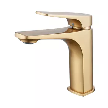 Смеситель для раковины Shevanik S4201G золотой сатин