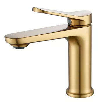 Смеситель для раковины Shevanik S4301G золотой сатин