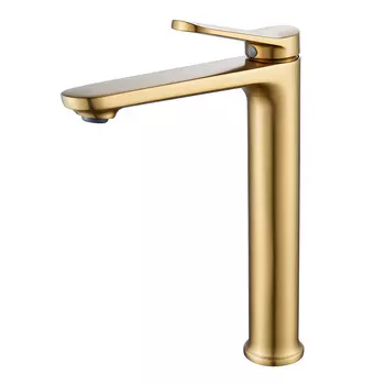 Смеситель для раковины Shevanik S4311G золотой сатин