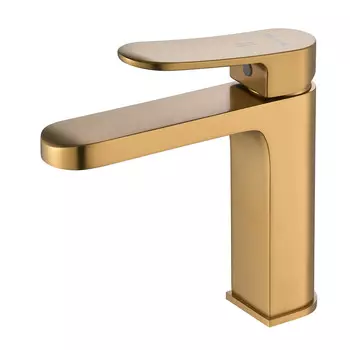 Смеситель для раковины Shevanik S4501G золотой сатин