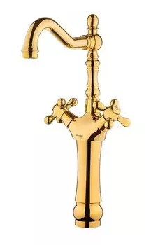 Смеситель для раковины Shouder Barouqe 0150306 золото глянцевое