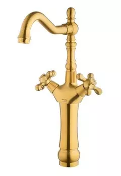 Смеситель для раковины Shouder Barouqe 0150307 золото матовое